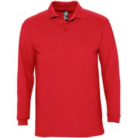 POLO PIQUÉ M/COMP 3 BOT WINTER VERMELHO 